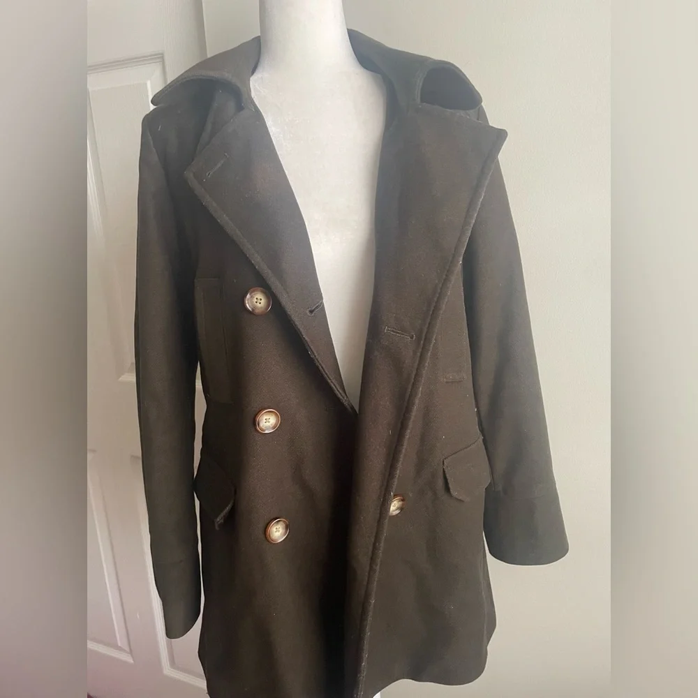 Michael Kors Wool Blended Double Chest Pocket Coat